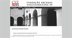 Desktop Screenshot of fundacaoarcadas.org.br